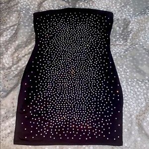 Black rhinestone dress